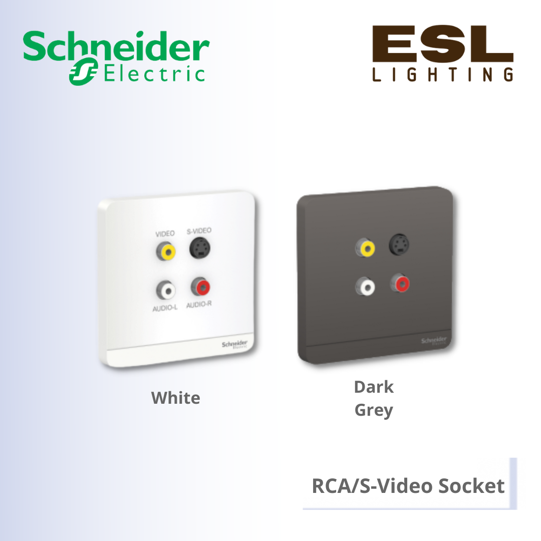 SCHNEIDER AvatarOn RCA/S-Video Socket - E8331RCA_S_WE_G11 E8331RCA_S_DG_G11