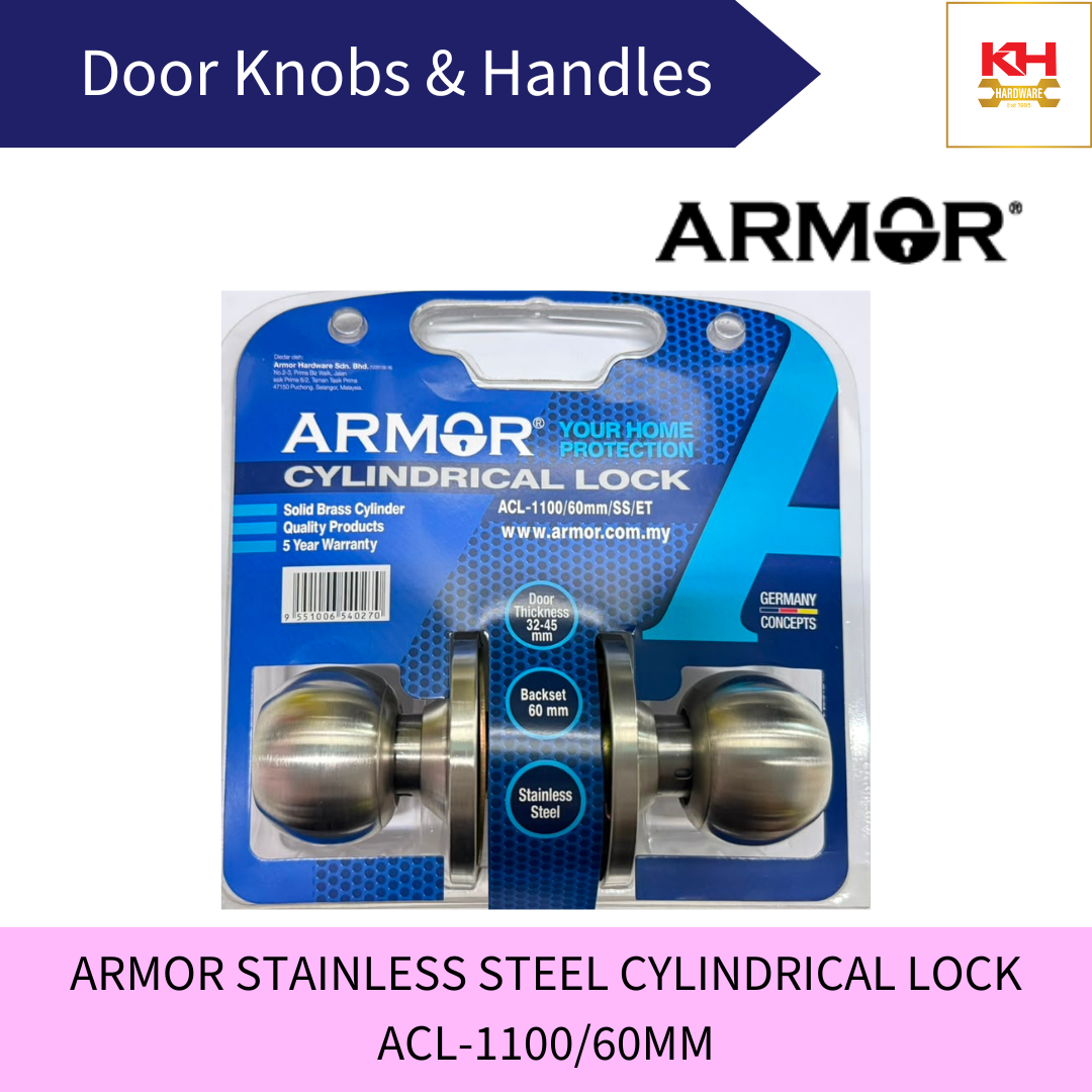 ARMOR Stainless Steel Cylindrical Lock ACL-1100/60mm