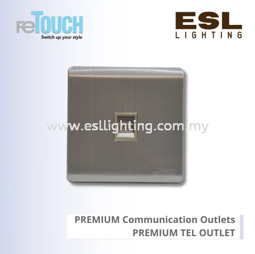 RETOUCH PREMIUM Communication Outlets - PREMIUM TEL OUTLET - GS073 – PREMIUM 1 GANG TEL OUTLET (RJ11)