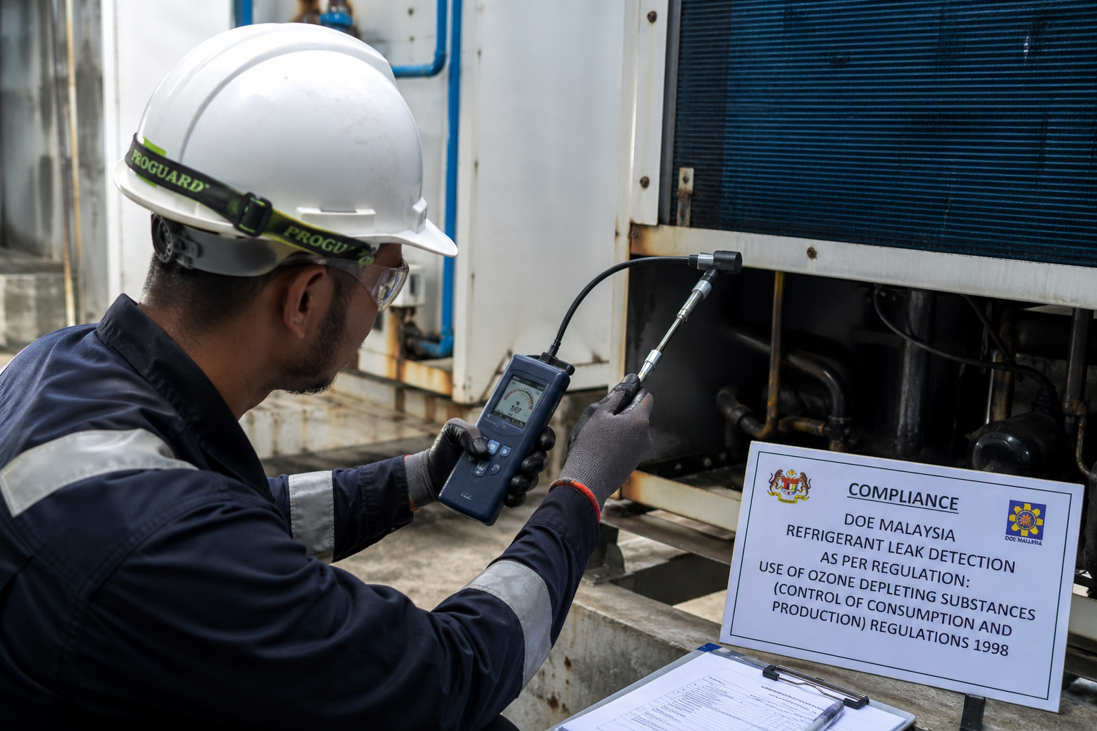 refrigerant leak detection compliance Malaysia DOE