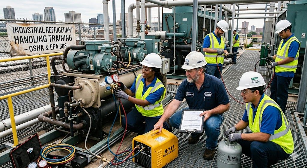 Industrial refrigerant handling training