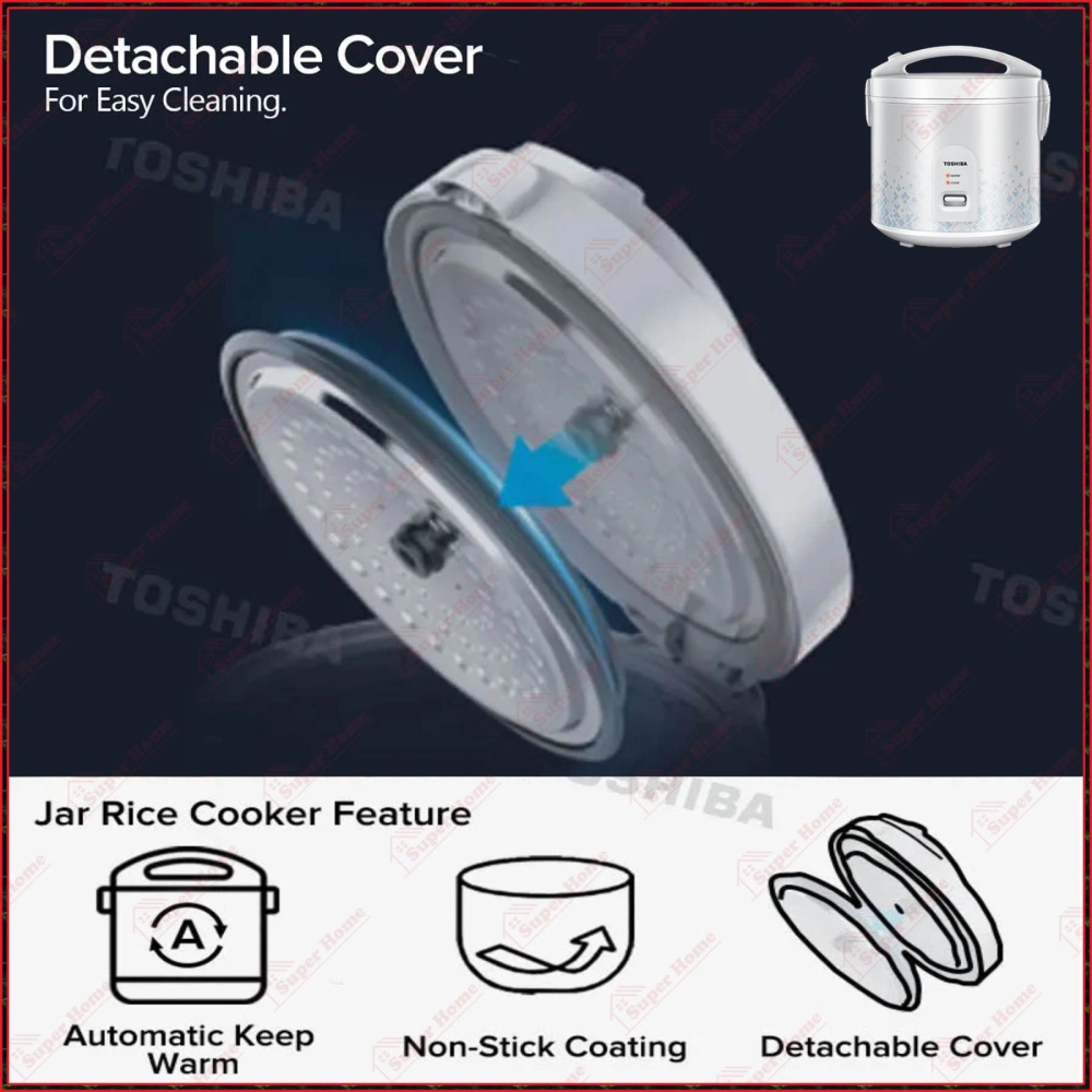 Toshiba Rice Cooker RC-18JH1NMY Non-Stick Coating 1.8L Jar Rice Cooker ...
