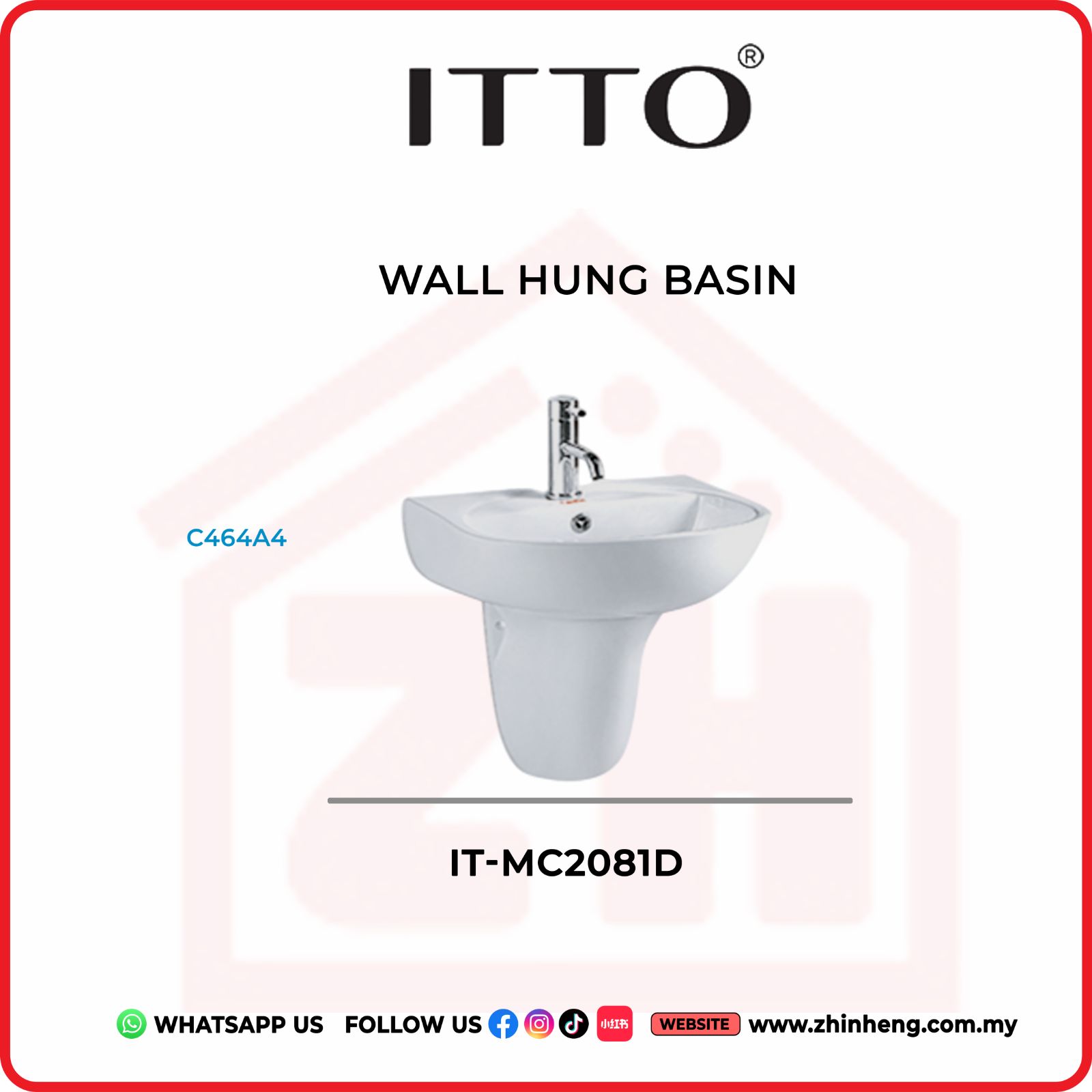 ITTO WALL HUNG BASIN  IT-MC2081D