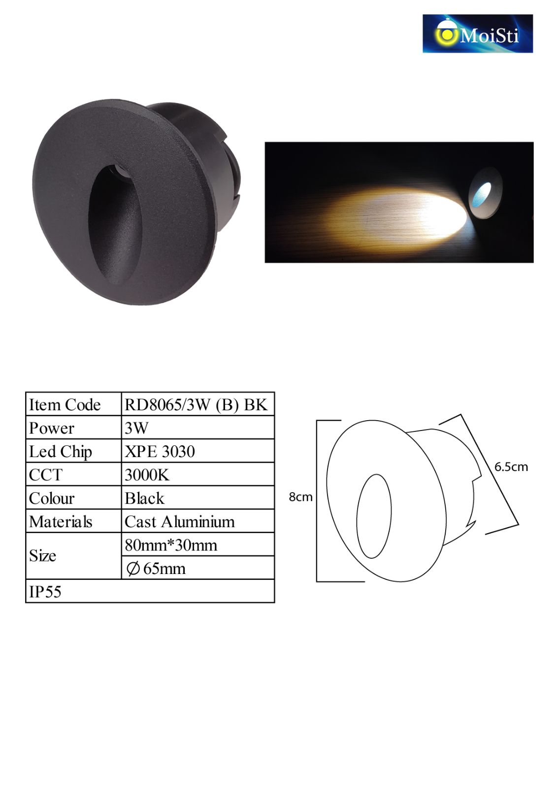 RD8065 3W (B) BK