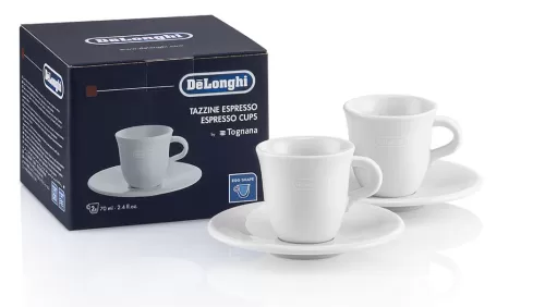 DELONGHI DLSC308 Tognana Porcelain Espresso Cups 70ml - All Coffee Machine Accessories