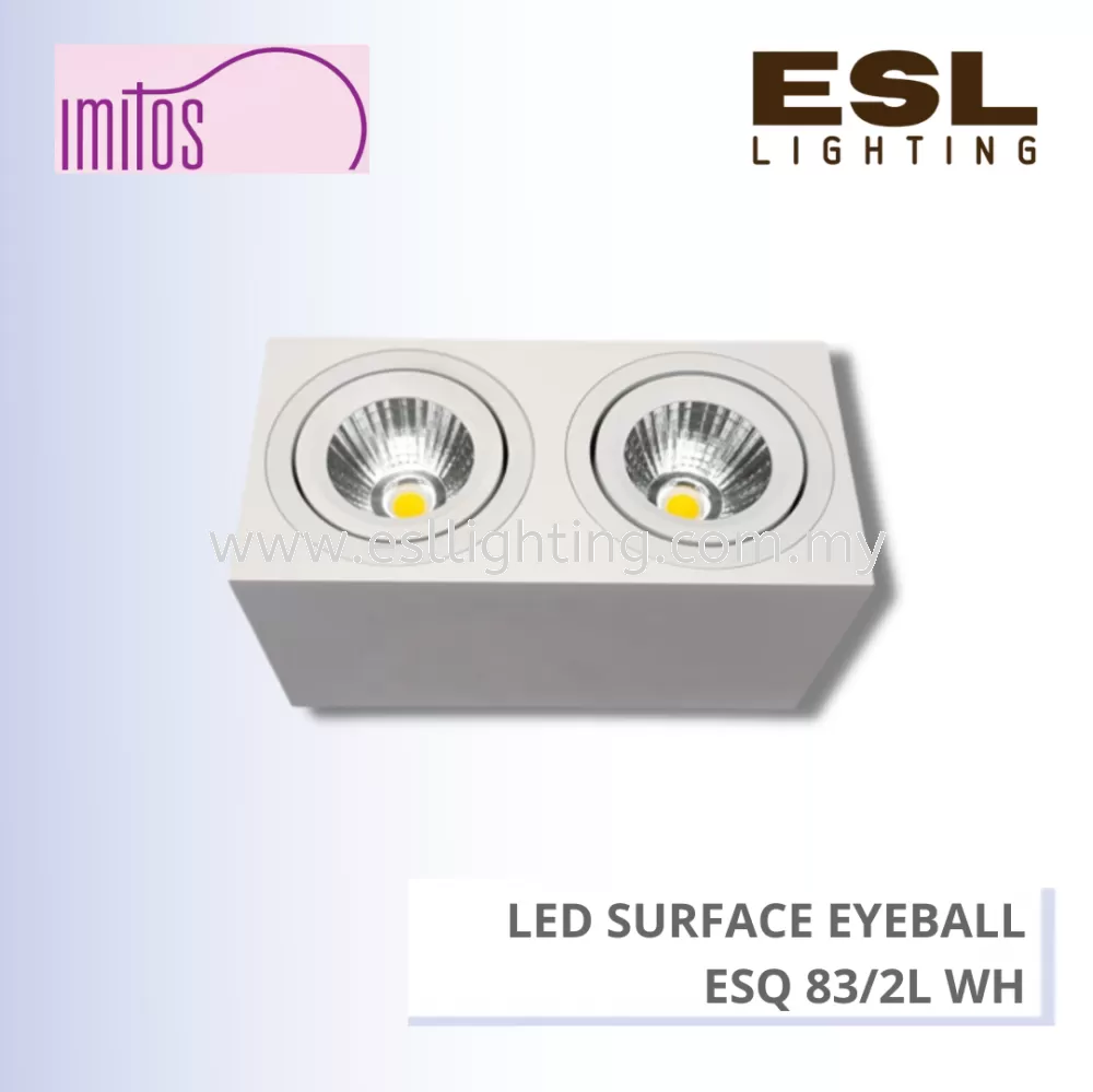 IMITOS LED SURFACE EYEBALL ESQ 83/2L WH 2x10W