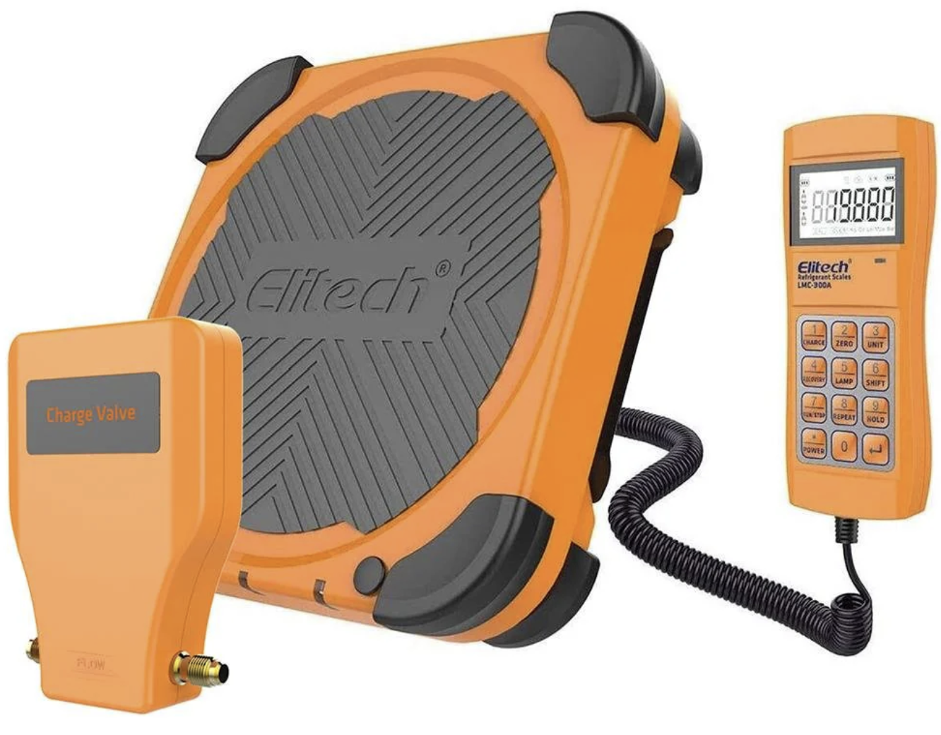 Elitech LMC-300A HVAC Refrigerant Charging Scale with Solenoid 330 Lbs