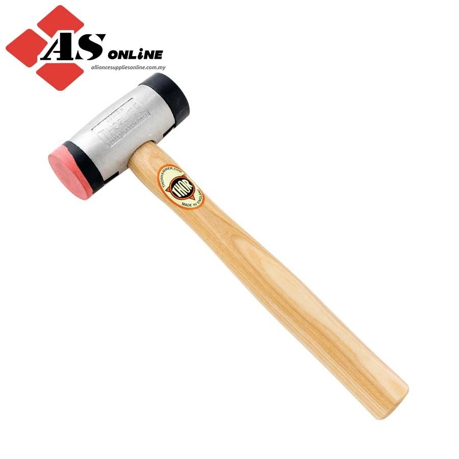 THOR Rubber Hammer, 320g, Wood Shaft, Replaceable Head / Model: THO5270550D