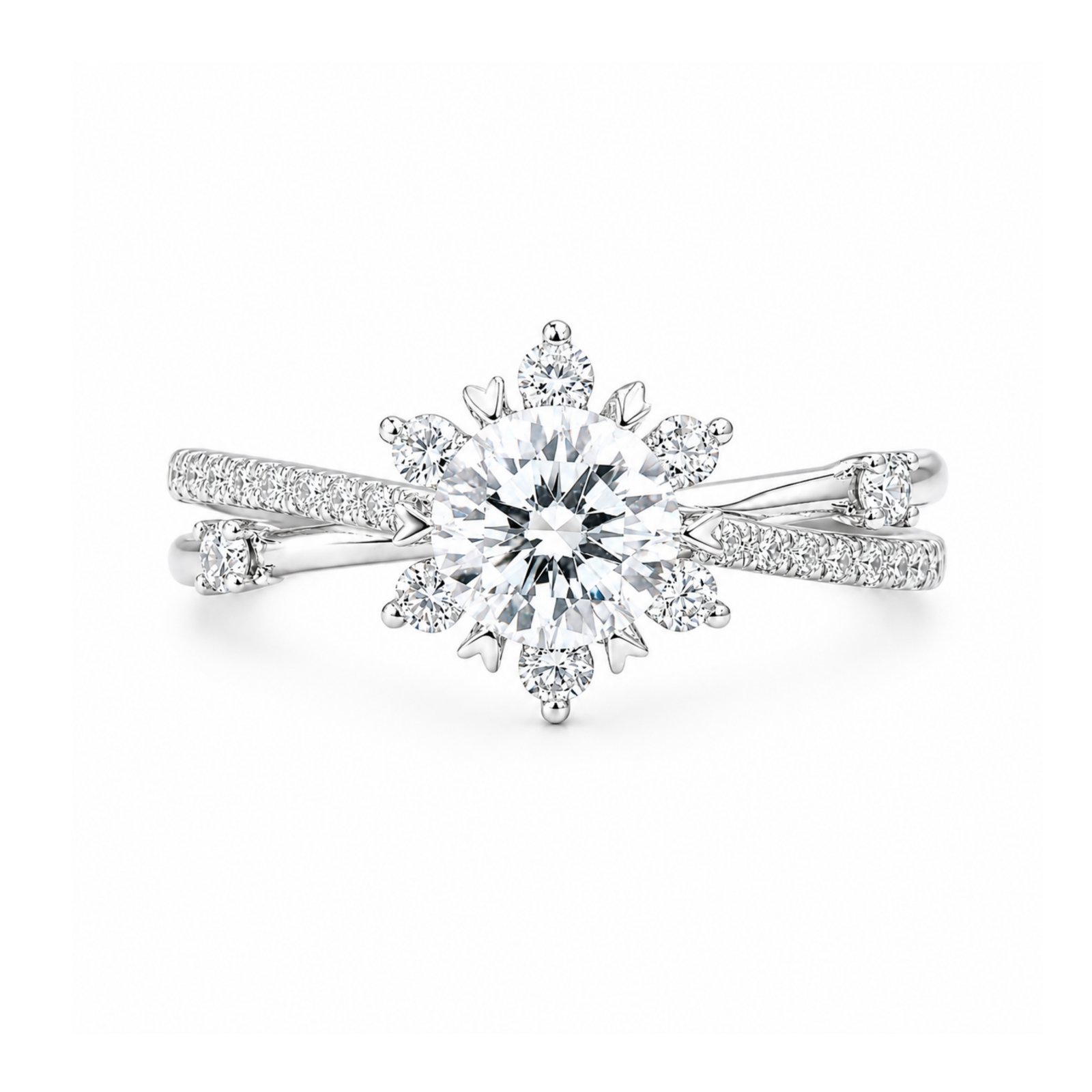 Roman & Co庐 Glacielle Crown Engagement Ring