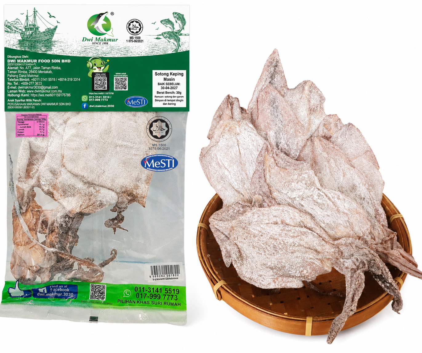 Squid Slices 30 Grams RM8.40 X 5 Units C.Dwi Makmur