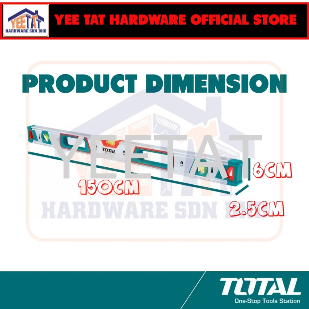 [ TOTAL ] TMT21505M Spirit Level With Magnet 150CM