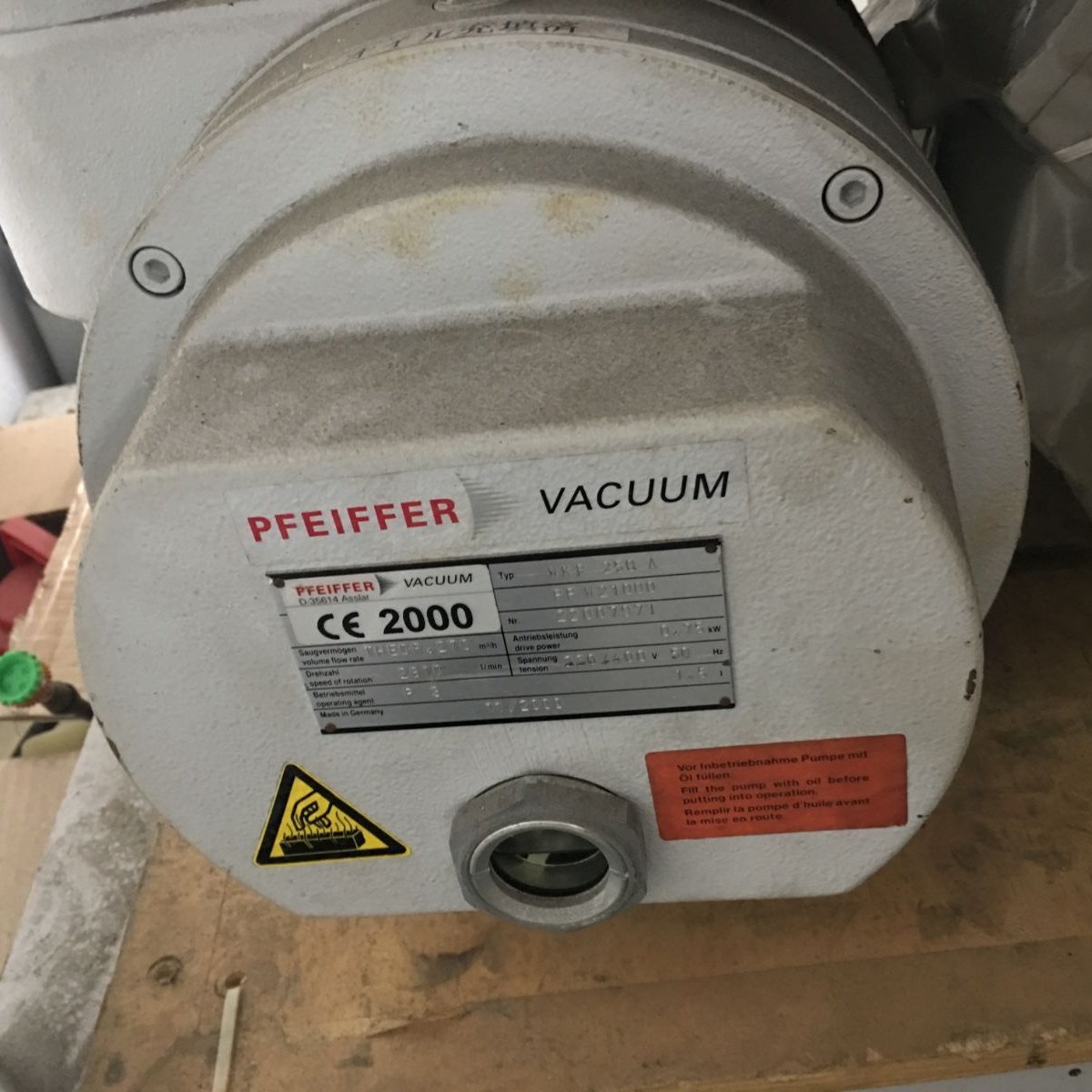 PFEIFFER WKP 250 A Mechanical Booster Vacuum Pump | Used, Refurbished & Repair Service