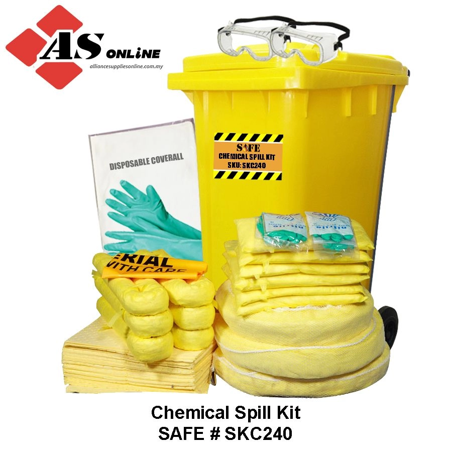 SAFE 240L Chemical Dispenser Cart Spill Kit / Model: SKC240