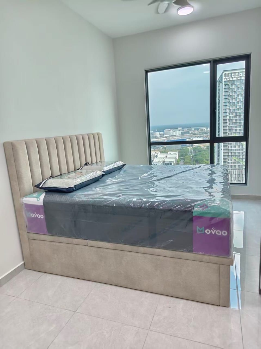 Movao King Size Mattress & Bed Set Malaysia – Serenium Essence Luxury Mattress with Bed Frame + Free Latex Pillows | Penang Prai Supplier