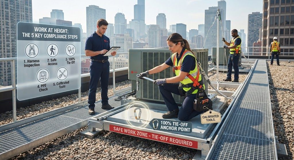 HVAC work at height compliance standards