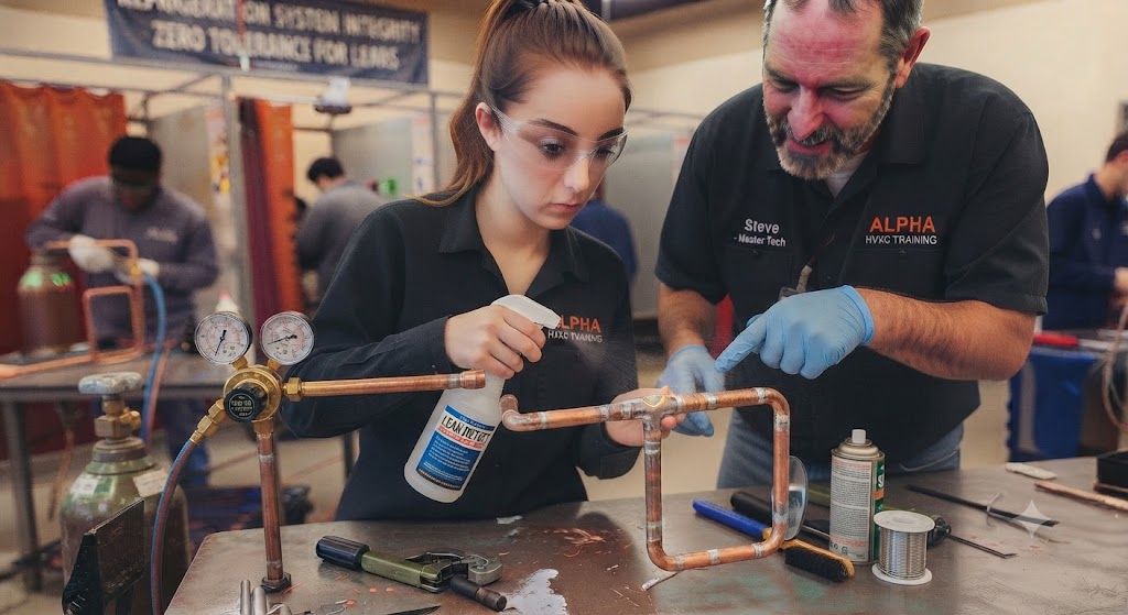 brazing copper joints without leaks HVAC