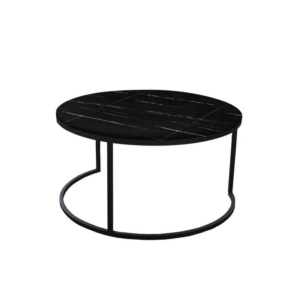 Connie Marble Coffee Table - Big (Black)