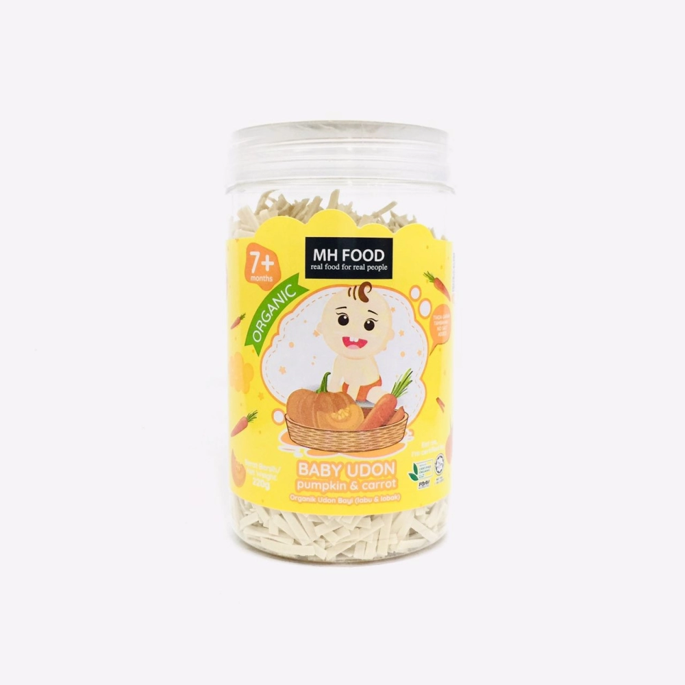 MH Food Organic Baby Udon Pumpkin & Carrot 南瓜蘿蔔烏冬麵條 220g