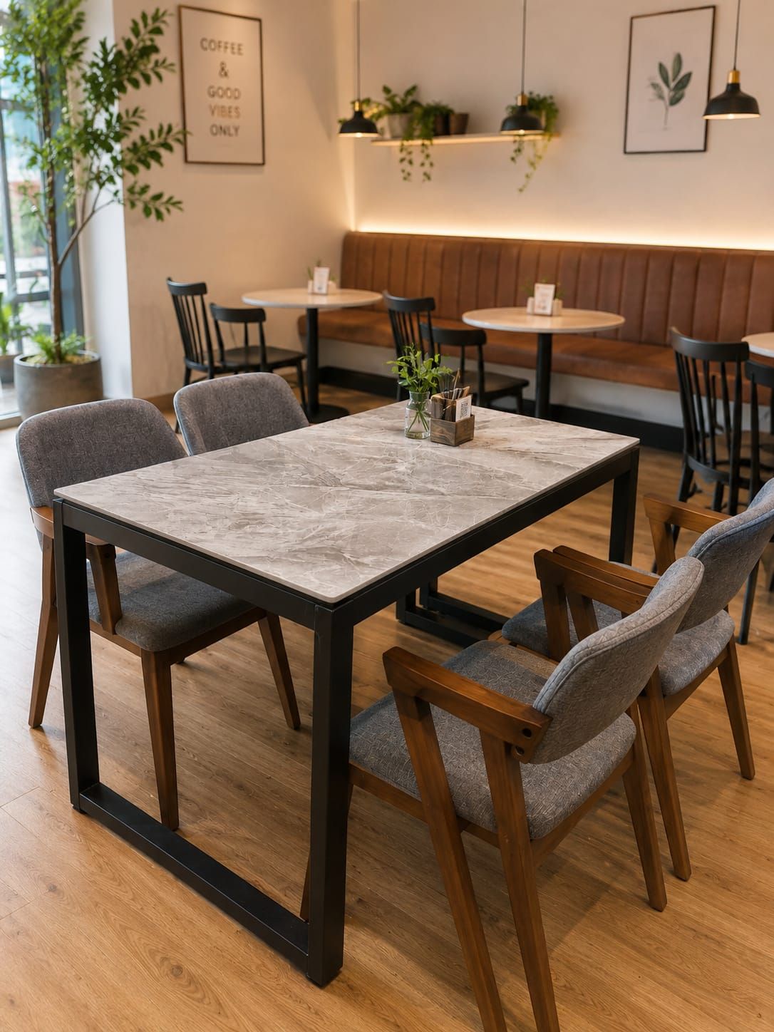 Sintered Stone Table Set Italian Grey