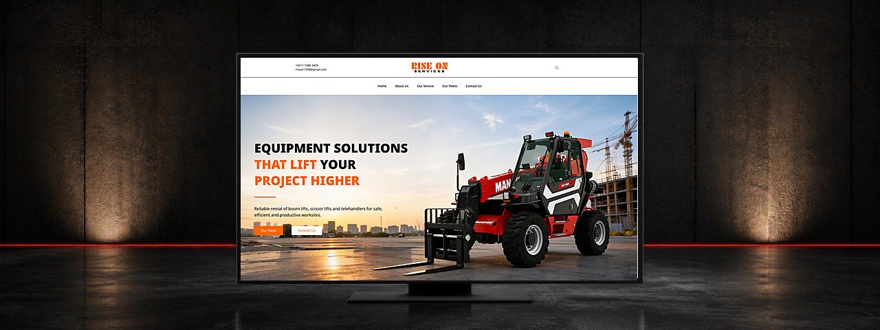 Rise On Services Access Equipment Website Design Case Study in Selangor
