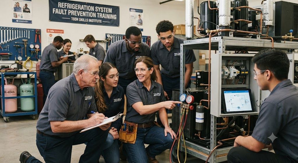 Refrigeration system fault prevention training