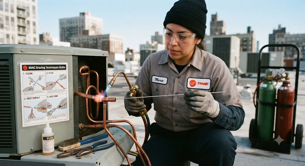copper refrigeration line torch brazing techniques