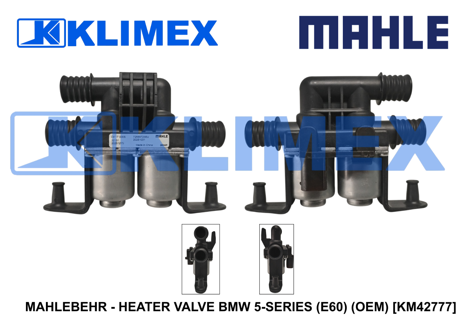 MAHLEBEHR - HEATER VALVE BMW 5-SERIES (E60) (OEM) [KM42777]