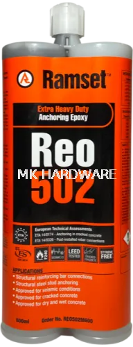 RAMSET REO 502 HEAVING DUTY EPOXY ANCHORING