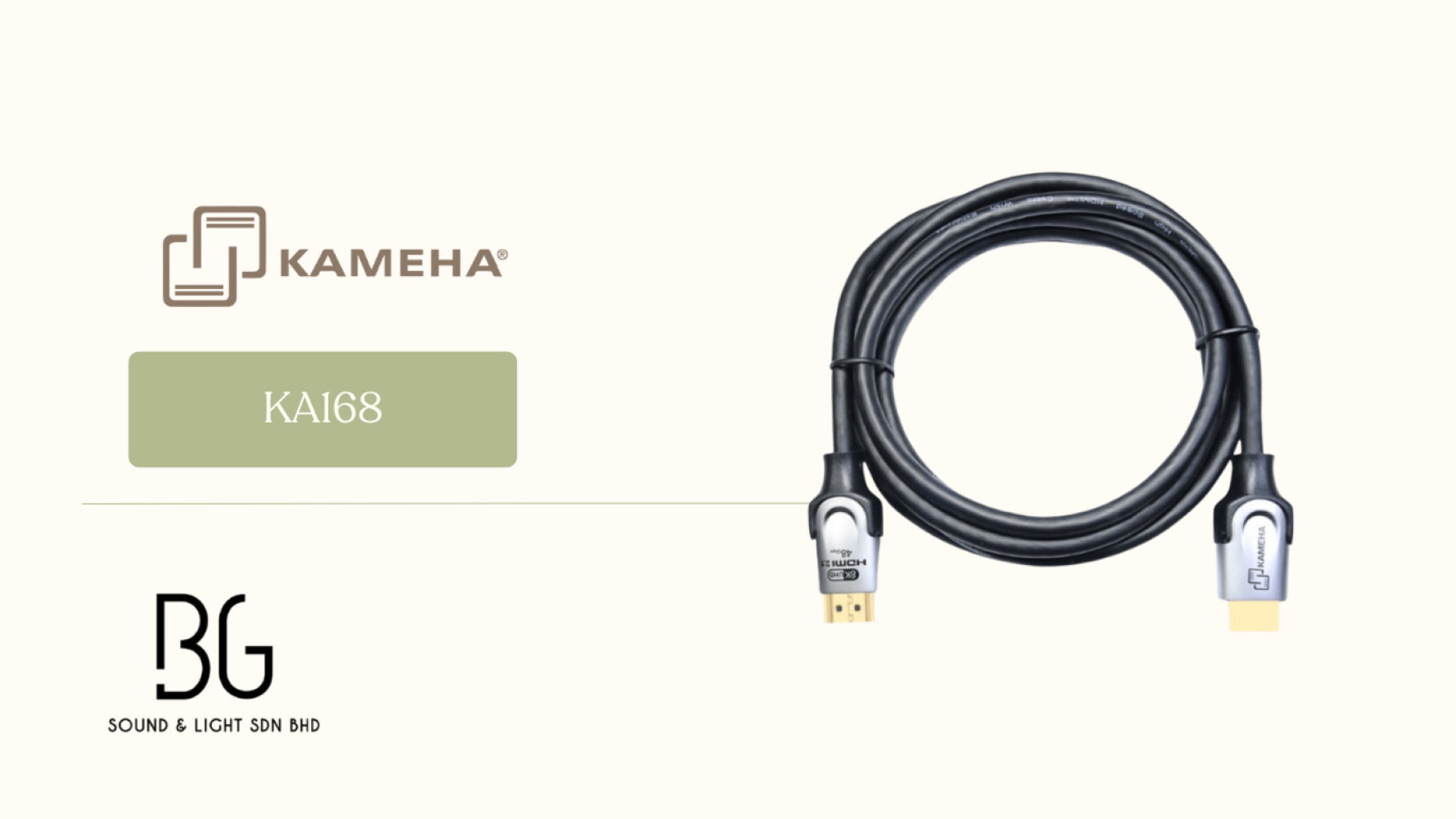 KAMEHA KA168 HDMI 2.1 Cable 2M – 8K 60Hz Ultra High Speed HDMI Cable 48Gbps HDR eARC Gaming PS5 4K 120Hz