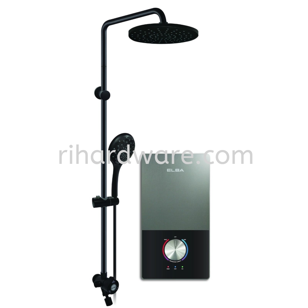 ELBA SERENO Inverter DC Pump Water Heater with Rain Shower - EWHR T4578DC(GR)