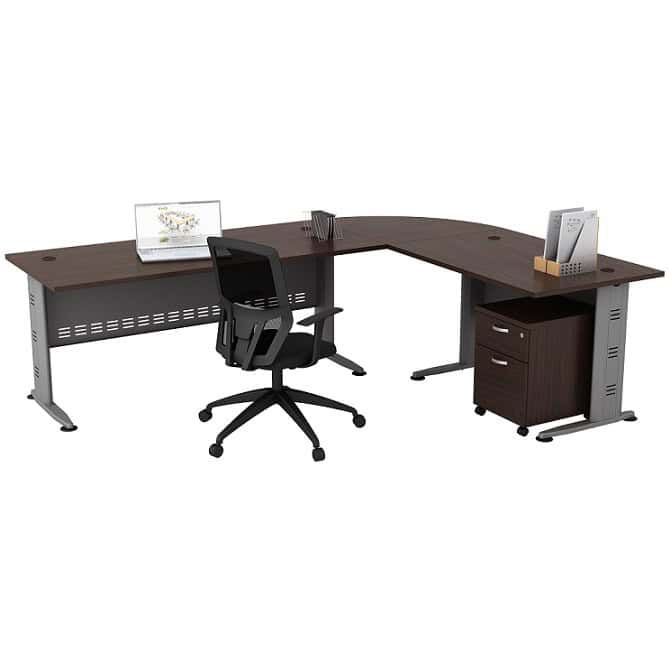 6.67ft x 6.67ft Mellifluous L Shape Connection Concept Table OFQT128SET