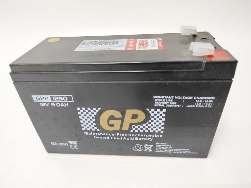 GP Brand 12V9AH (GPP1290) Rechargeable Seal Lead Acid Back Up Battery (12V 9AH)