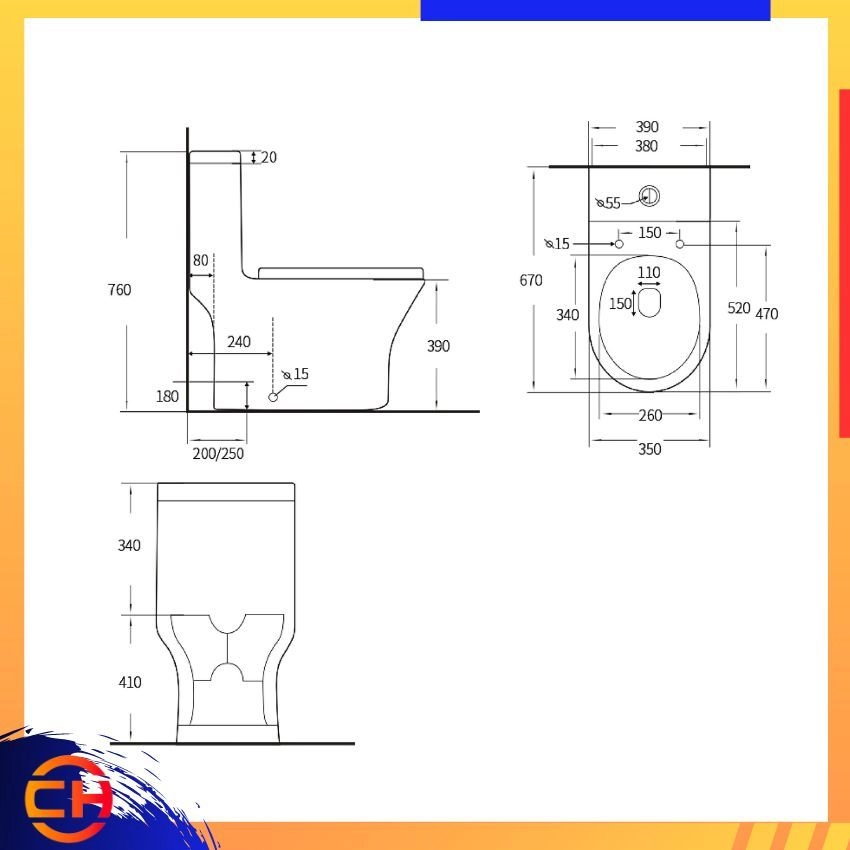 SORENTO ONE PIECE WATER CLOSETS SRTWC8383 - RL - BL 