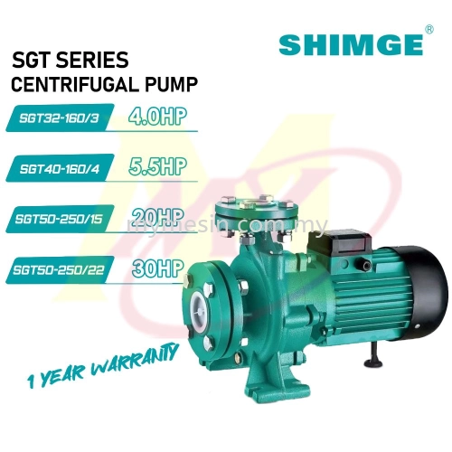 Shimge SGT SERIES Centrifugal Pumps 4/5.5/20/30 HP I ( 2" x 1.25" )( 2.5" x 2" )Pump Head