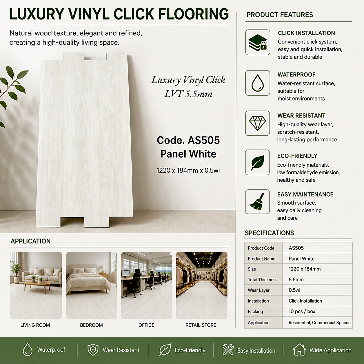 VINYL CLICK 5.5MM CODE AS505