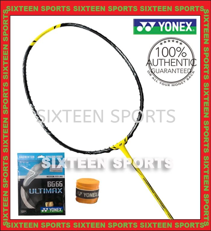 Yonex Nanoflare 1000 Game Badminton Racket (C/W Yonex BG66 UM string & Ac102 Overgrip)