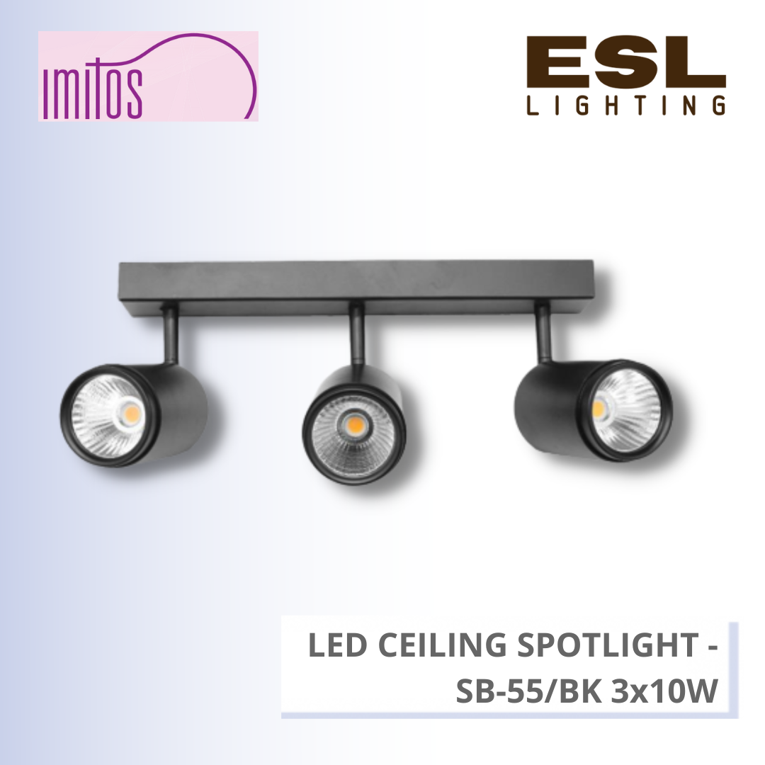 IMITOS LED CEILING SPOTLIGHT 3x10W - SB-55/BK 3x10W