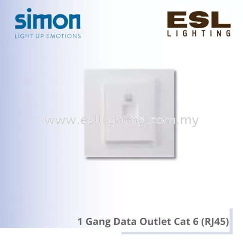 SIMON V5 SERIES 1 Gang Data Outlet Cat 6 (RJ45) - V59218S(6)