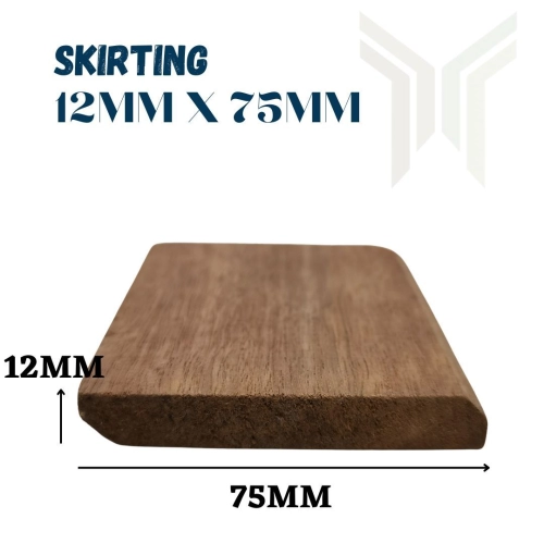 Skirting 12mm x 75mm (P078) - Meranti