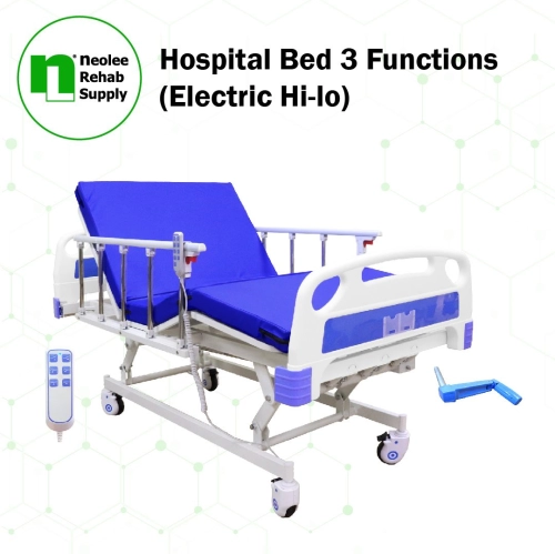 NL303D-B Hospital Bed 3 Functions (Electric Hi-lo) - Neolee Rehab Supply Sdn Bhd