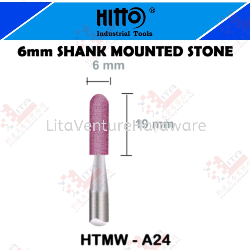 HITTO BRAND SHANK MOUNTED STONE 6MM - HTMWA24