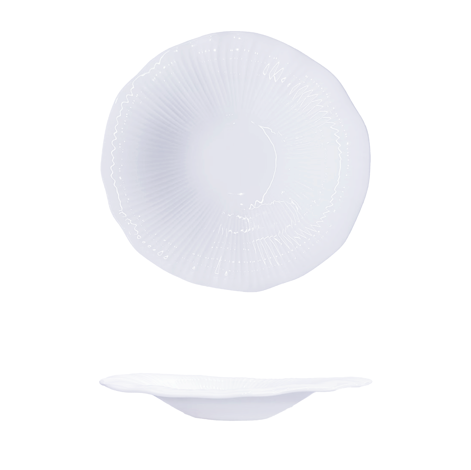 YGB-10.5'' -tree-pattern-small-foot-plate-月光白-10.5-树纹小脚反边盘