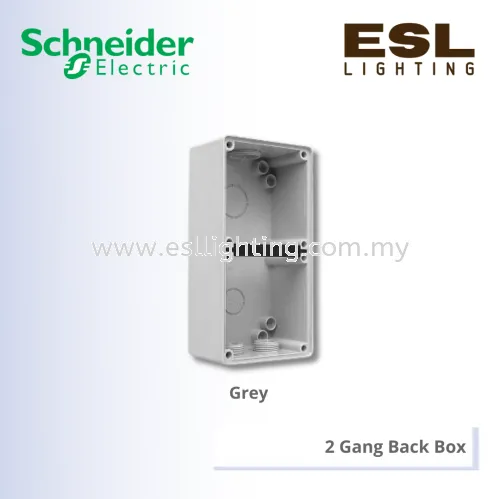 SCHNEIDER S56 Series & 66 Series 2 Gang Back Box - S56E2GY_G15