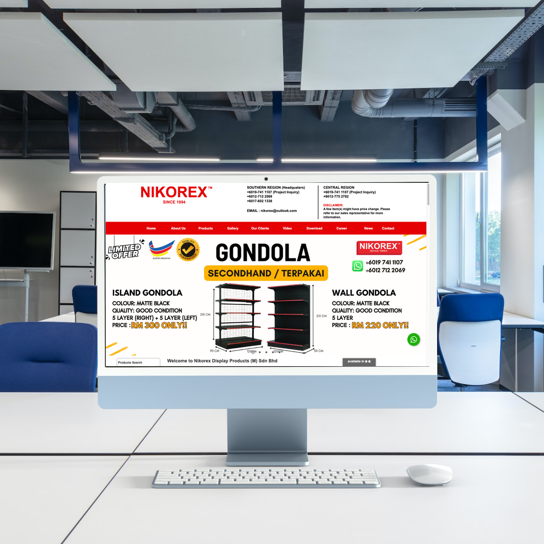 Nikorex Display Products (M) Sdn Bhd Website Design & SEO Case Study | Display Rack Manufacturer in Johor