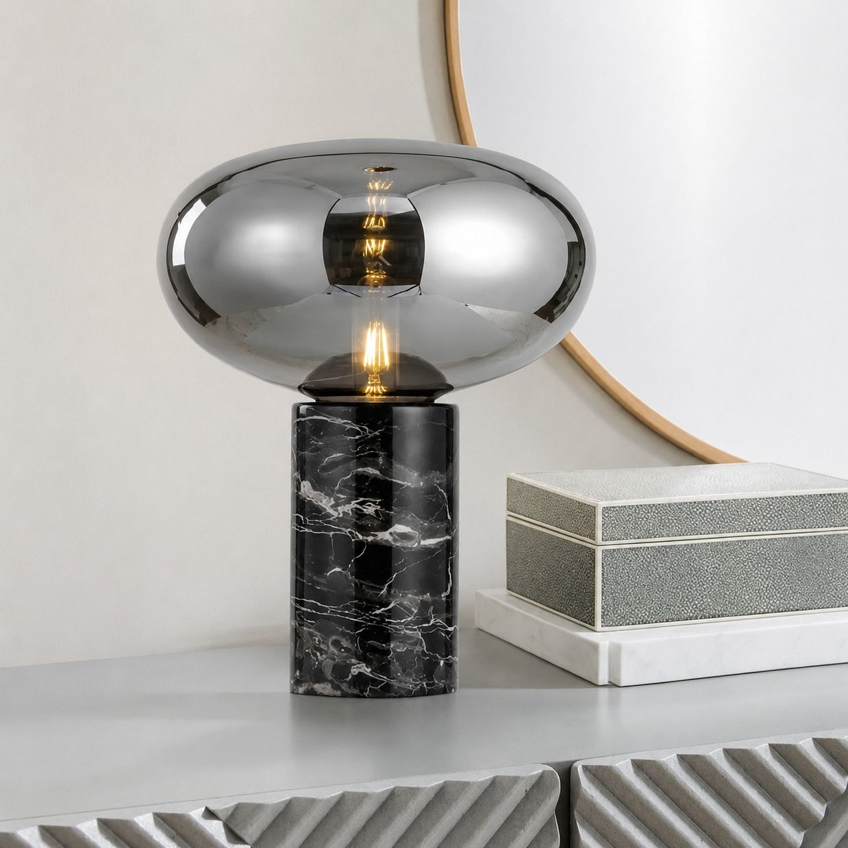 Obsidian Table Lamp