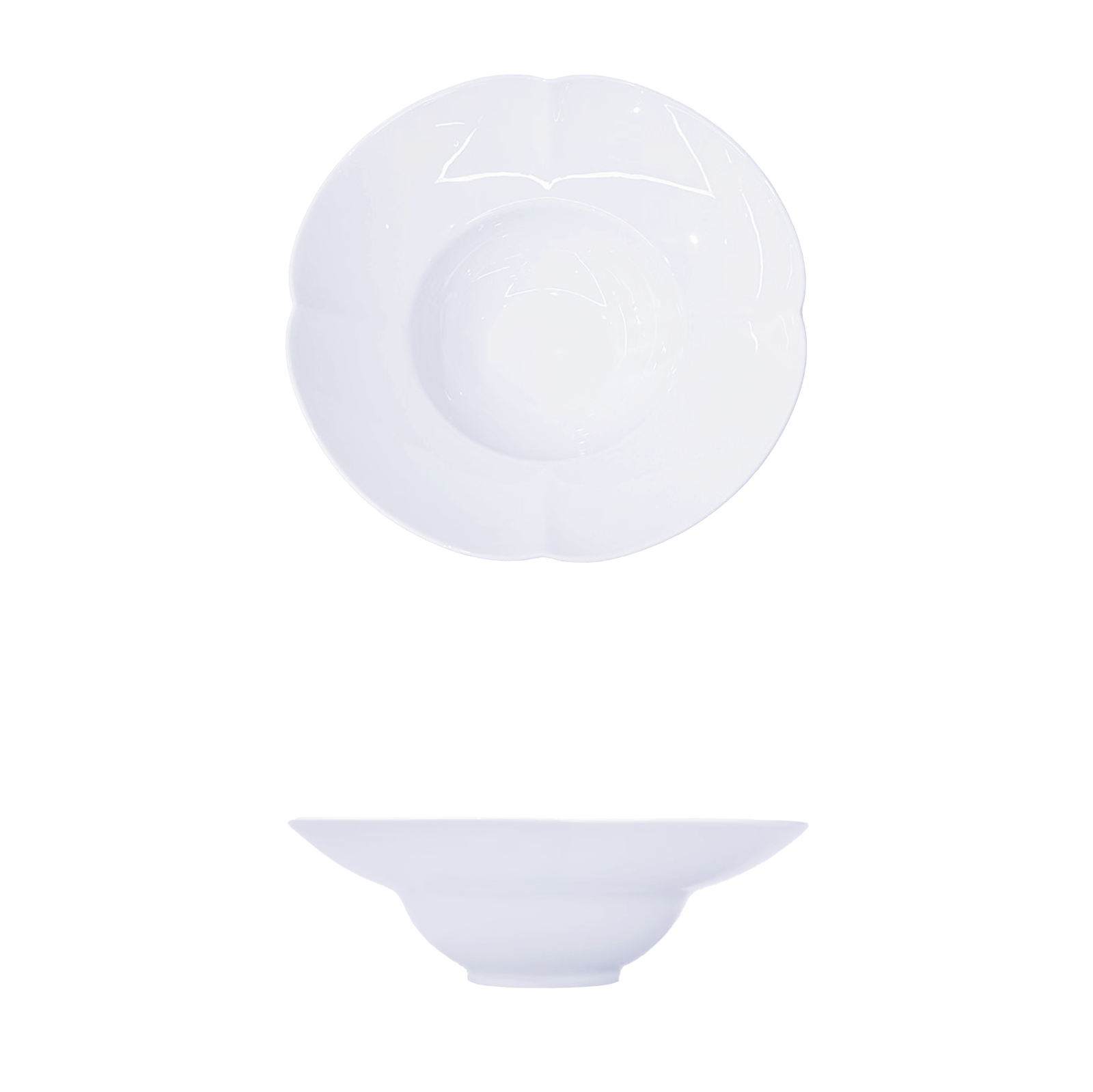 YGB-9'' -four-leaf-salad-bowl-月光白-9-四叶沙拉碗