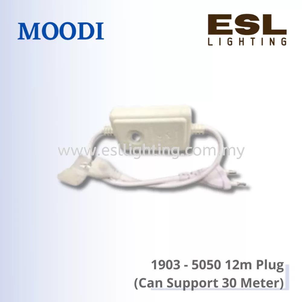 MOODI LED Strip Light Accessories - 1903 5050 12mm Plug Driver (Can Support 30 Meter)