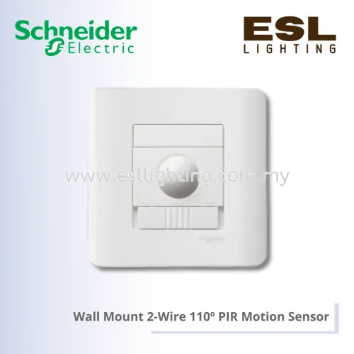 SCHNEIDER Wall Mount 2-Wire 110 PIR Motion Sensor - E84731MS2B_WE