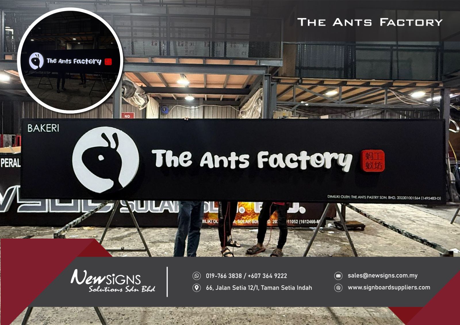 The Ants Factory - Acp base with Alum Front Lit