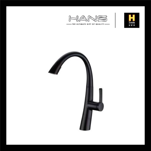 Hans Pull Out Kitchen Sink Mixer (Black) HKSM50300BL - H Trends Kitchen & Bath Sdn Bhd